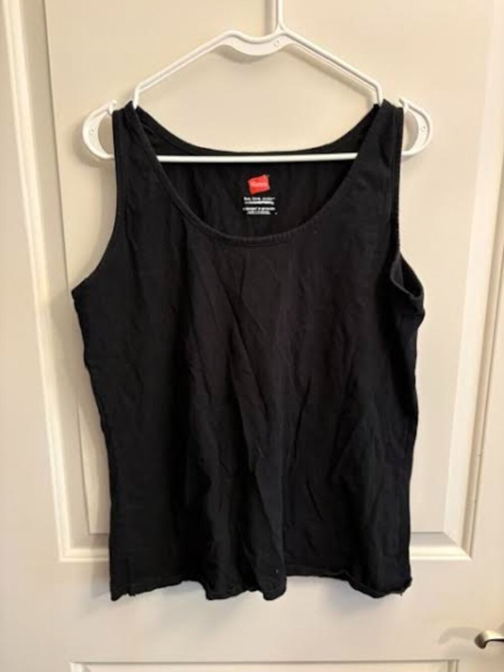 Hanes Black Cotton Tank Top